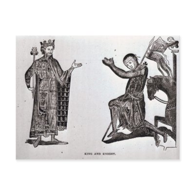 A King and a Knight Post Card by bridgemanart