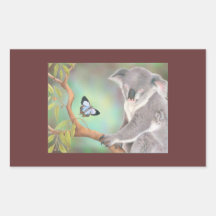 A Kiss for Koala Rectangle Sticker