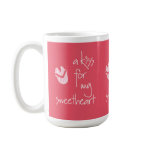 A kiss for my sweetheart red lipstick print mug