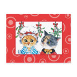 A kiss under the mistletoe post cards