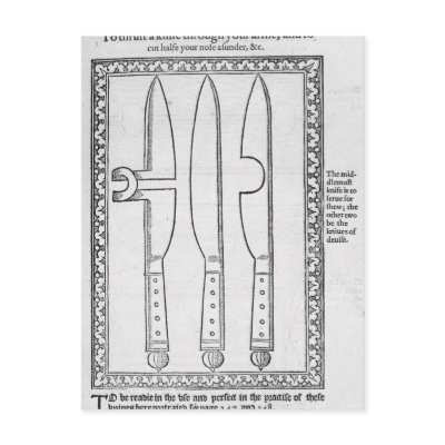 A Knife Trick Post Cards by bridgemanart