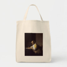 A Lady Writing Bags