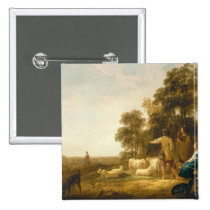 A Landscape with Shepherds and Shepherdesses buttons
