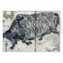 A large bull or ox by Tachibana, Morikuni Ukiyoe Greeting Cards