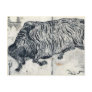 A large bull or ox by Tachibana, Morikuni Ukiyoe Postcard