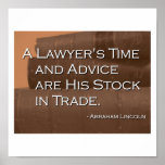A Lawyer's Time and Advice Poster