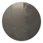 A less than bright morning round stickers