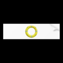 A life buoy for safety at sea bumper stickers