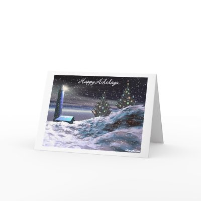 A lighthouse Christmas Card by Kris