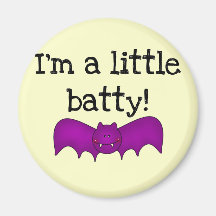 A Little Batty Halloween T-shirts and Gifts Fridge Magnets
