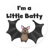 A Little Batty Round Stickers