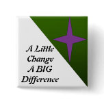 A Little Change A Big Difference Pinback Button