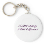 A Little Change A BIG Difference Keychains
