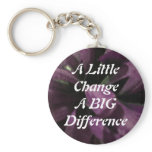 A Little Change A BIG Difference Keychain