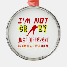 A Little Crazy for Ice Skating Christmas Ornaments