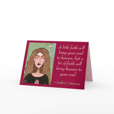 A little faith will bring your soul to heaven... - cards by folkartblonde
