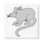A Little Gray Mouse Refrigerator Magnets