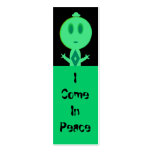 A Little Green Man, Mini Bookmarks business cards