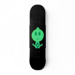 A Little Green Man skateboards
