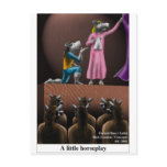 A Little Horse Play Funny Horse Cartoon Gifts Post Cards