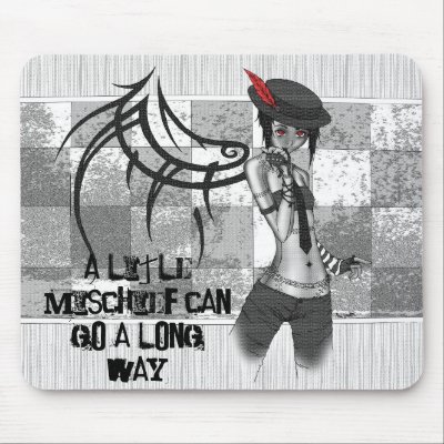 A Little Mischief Mousepad by PhantomRose682
