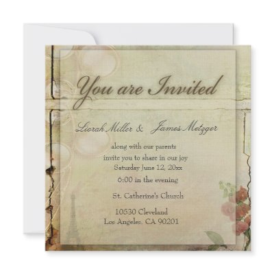 A little old fashioned wedding invite by perfectwedding