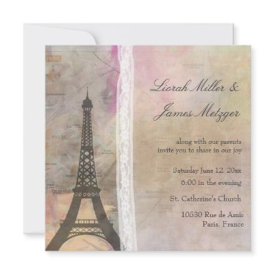 A little Paris ... a little lace wedding invite by perfectwedding