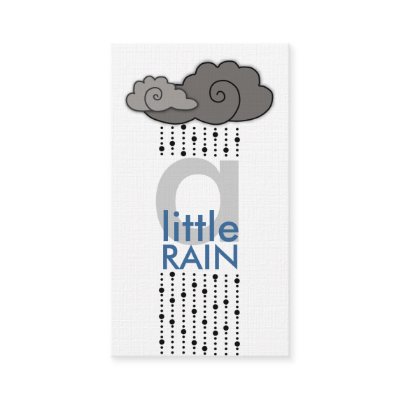 A Little Rain Business Cards by KrispysKingdom
