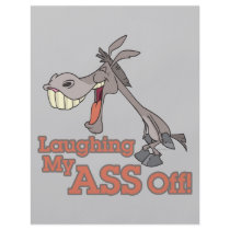 a LMAO laughing my ass off funny donkey cartoon Flyers