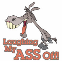a LMAO laughing my ass off funny donkey cartoon Photo Sculptures