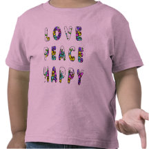 A Love Peace Happy Flowers Shirts