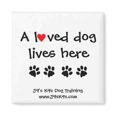 A loved dog lives here Magnet by j9sk9s