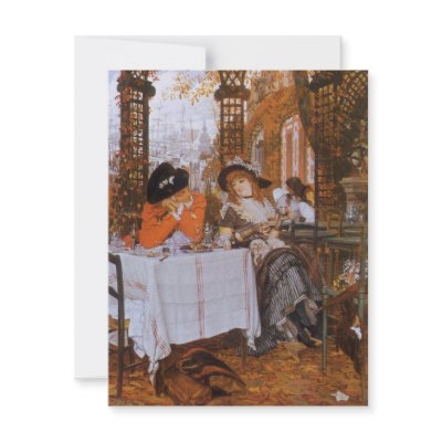 A Luncheon (Petite Dejeuner) by James Tissot Custom Announcements by MasterpieceCafe