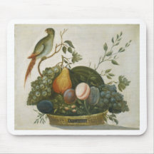 A.M. Randall Basket of Fruit with Parrot 1777 Mousepads