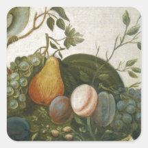 A.M. Randall Basket of Fruit with Parrot 1777 Stickers