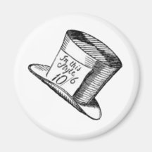 A Mad Hatter Hat Refrigerator Magnet