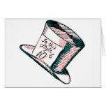 A Mad Hatter Hat with Pink Tint Greeting Card