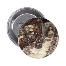 A Mad Tea-Party Pinback Buttons