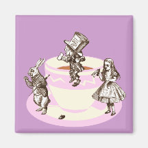 A Mad Tea Party Refrigerator Magnet