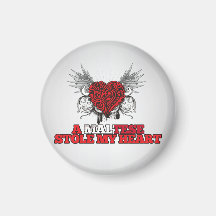 A Maltese Stole my Heart Fridge Magnets