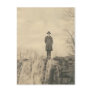 A man on a cliff postcards