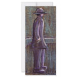 A MAN WAITING RACK CARD