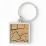 A Map Of The State Of Pennsylvania Keychains