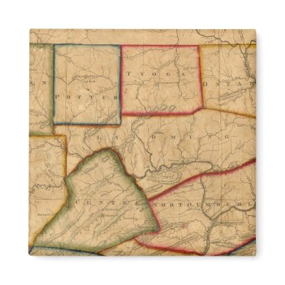 A Map Of The State Of Pennsylvania Fridge Magnets by davidrumsey