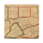 A Map Of The State Of Pennsylvania magnets