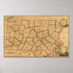 A Map Of The State Of Pennsylvania
