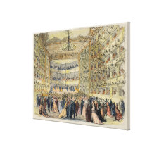 A Masked Ball at the Fenice Theatre, Venice, 19th Gallery Wrapped Canvas