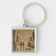 A Median officer paying homage to King Darius Keychain