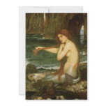 A Mermaid by John William Waterhouse Personalized Invitation