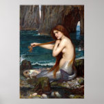 A Mermaid, Waterhouse Print